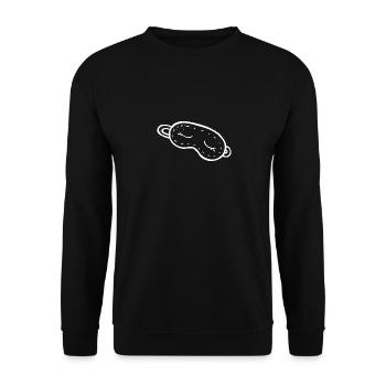 Schlaf Maske Schlafanzug Nachthemd Symbol - Unisex Pullover - Schwarz - Vorne - Alina (178cm) & Michal (187cm)