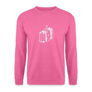 luggage suitcase - Unisex Sweatshirt - pink - Front