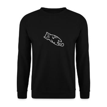 chat - Sweat-shirt Unisexe - noir - Devant - Alina (178cm) & Michal (187cm)