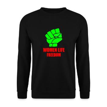 Women life freedom - Unisex Sweatshirt - black - Front - Alina (178cm) & Michal (187cm)