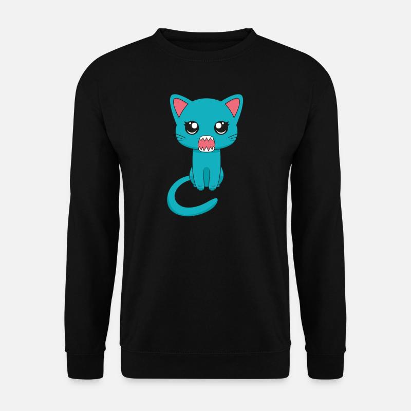 Kawaii Cat - Unisex Pullover - Schwarz