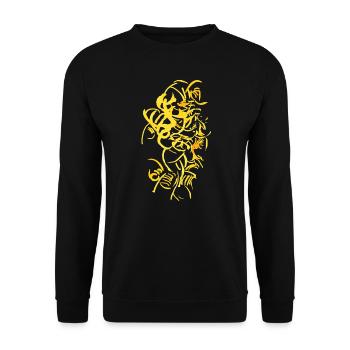 Abstract - Ink - Unisex Sweatshirt - black - Front - Alina (178cm) & Michal (187cm)