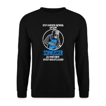 Schweißer Beruf Schweißerei Geschenk - Unisex Pullover - Schwarz - Vorne - Alina (178cm) & Michal (187cm)
