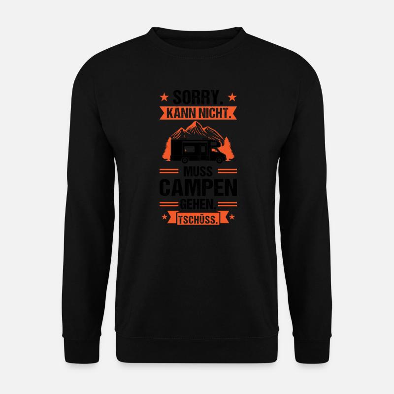 Campen Camping Wohnwagen Geschenk - Unisex Pullover - Schwarz