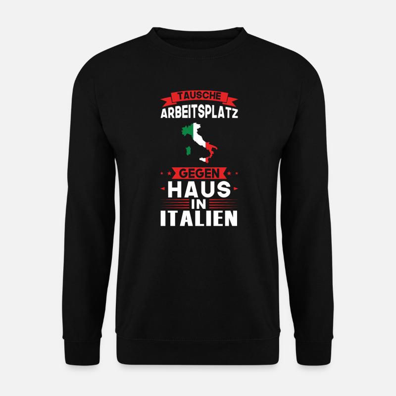 Italien Flagge Italienisch Geschenk - Unisex Pullover - Schwarz