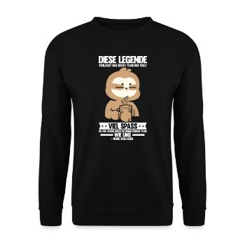 Abschied Kollegin Abschiedsparty Geschenk - Unisex Pullover - Schwarz - Vorne - Alina (178cm) & Michal (187cm)