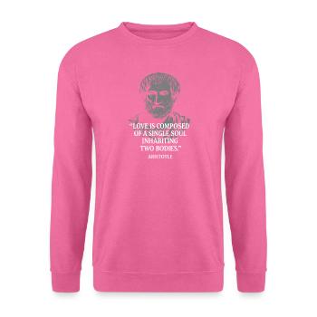 Zitat von Aristoteles - Unisex Pullover - Pink - Vorne