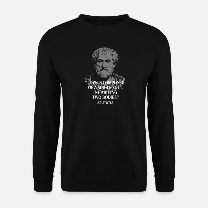 Zitat von Aristoteles - Unisex Pullover - Schwarz