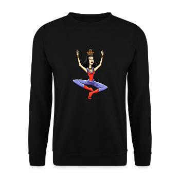 Princesse Yogi - Sweat-shirt Unisexe - noir - Devant - Alina (178cm) & Michal (187cm)
