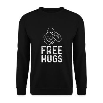JIU JITSU SHIRT BJJ Kampfsport Geschenk Vintage - Unisex Pullover - Schwarz - Vorne - Alina (178cm) & Michal (187cm)