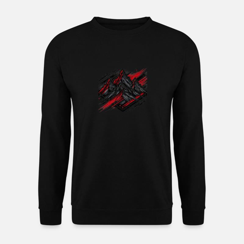 Schroffe Berge - Unisex Pullover - Schwarz