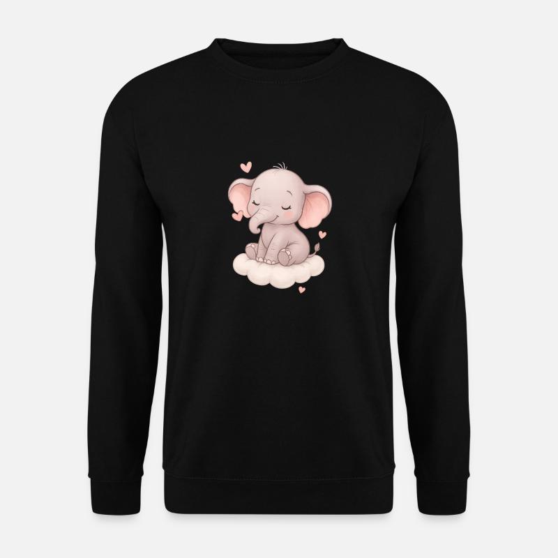 Süßer Babyelefant - Unisex Pullover - Schwarz