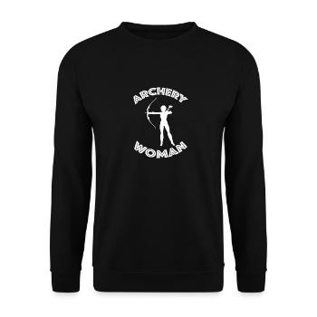 Tir à l'arc Femme Bow Hunter Flèche - Sweat-shirt Unisexe - noir - Devant - Alina (178cm) & Michal (187cm)