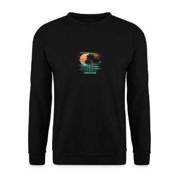 Valence Espagne Vacances Souvenir Élégantes - Sweat-shirt Unisexe - noir - Devant - Alina (178cm) & Michal (187cm)
