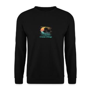 Trinidad And Tobago Stylish Souvenir Vacation - Unisex Sweatshirt - black - Front - Alina (178cm) & Michal (187cm)