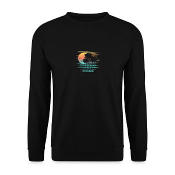 Monaco Stilvoller Souvenirurlaub - Unisex Pullover - Schwarz - Vorne - Alina (178cm) & Michal (187cm)