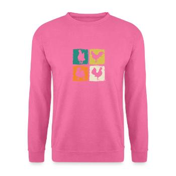Poulet Coq - Sweat-shirt Unisexe - rose - Devant