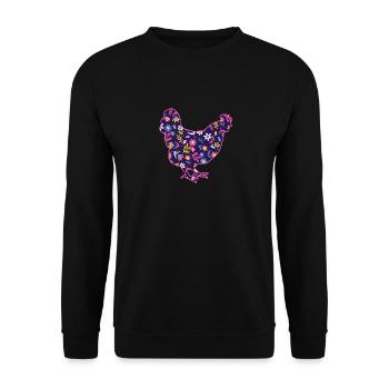 Poules Poule - Sweat-shirt Unisexe - noir - Devant - Alina (178cm) & Michal (187cm)