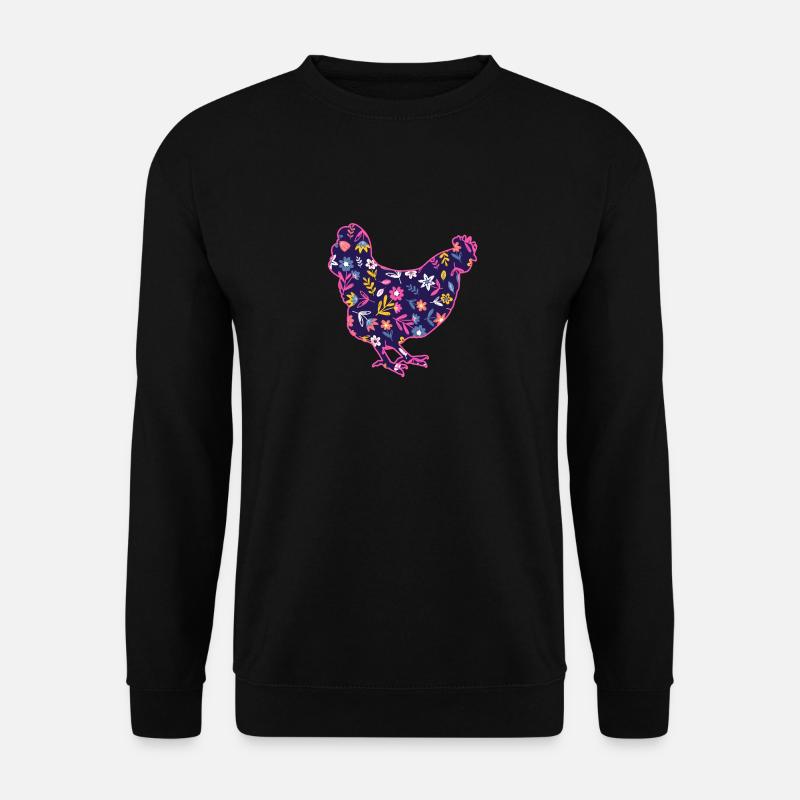 Hühner Henne - Unisex Pullover - Schwarz