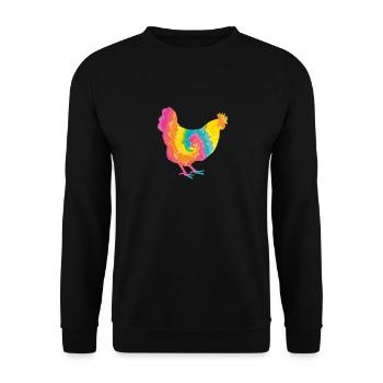 Poules Poule - Sweat-shirt Unisexe - noir - Devant - Alina (178cm) & Michal (187cm)