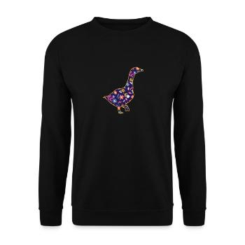 Goose - Unisex Sweatshirt - black - Front - Alina (178cm) & Michal (187cm)