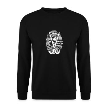 Joueurs de hockey sur gazon Hockey sur gazon - Sweat-shirt Unisexe - noir - Devant - Alina (178cm) & Michal (187cm)