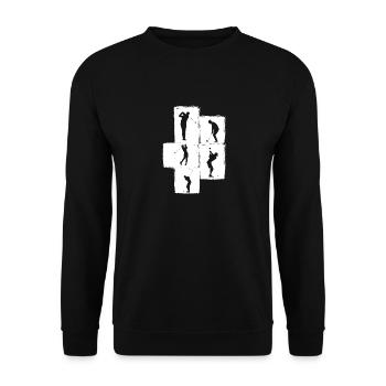 Golfers Golf - Unisex Sweatshirt - black - Front - Alina (178cm) & Michal (187cm)