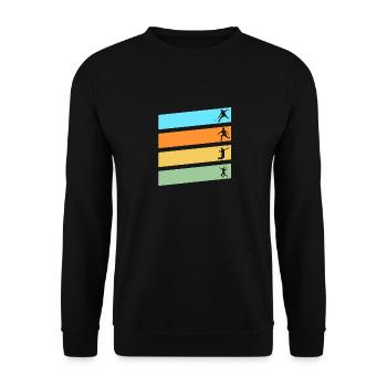 Federball Badminton - Unisex Pullover - Schwarz - Vorne - Alina (178cm) & Michal (187cm)