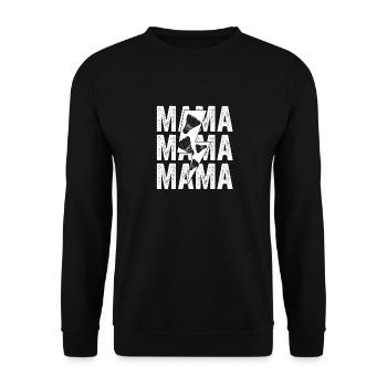 Federball Mama Mutter Badminton - Unisex Pullover - Schwarz - Vorne - Alina (178cm) & Michal (187cm)