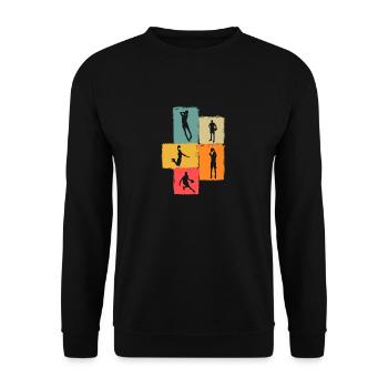 Basketball Players Basketball - Unisex Sweatshirt - black - Front - Alina (178cm) & Michal (187cm)