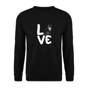 Border Collie - Sweat-shirt Unisexe - noir - Devant - Alina (178cm) & Michal (187cm)