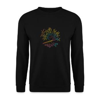 Flute player - Unisex Sweatshirt - black - Front - Alina (178cm) & Michal (187cm)
