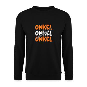 Flutist Uncle Flute - Unisex Sweatshirt - black - Front - Alina (178cm) & Michal (187cm)