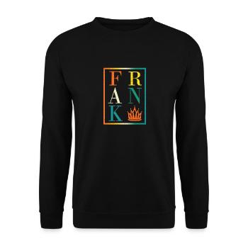 Frank - Unisex Sweatshirt - black - Front - Alina (178cm) & Michal (187cm)