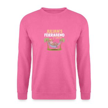 Faultier Julian - Unisex Pullover - Pink - Vorne