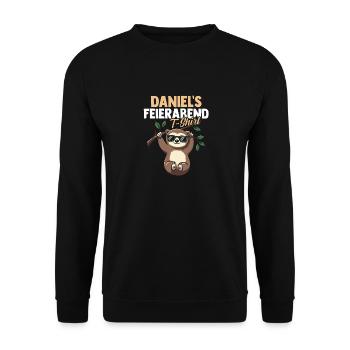 Paresseux Daniel - Sweat-shirt Unisexe - noir - Devant - Alina (178cm) & Michal (187cm)