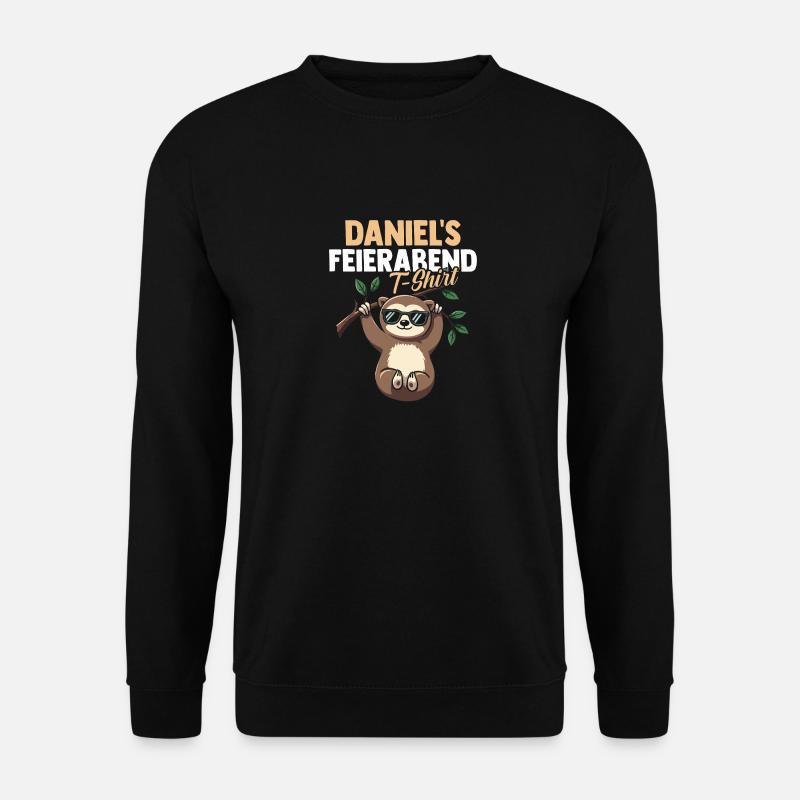 Faultier Daniel - Unisex Pullover - Schwarz