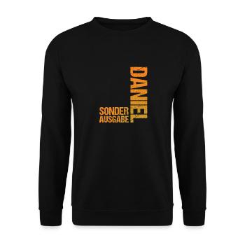 Daniel - Unisex Pullover - Schwarz - Vorne - Alina (178cm) & Michal (187cm)