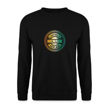 Henrik - Unisex Pullover - Schwarz - Vorne - Alina (178cm) & Michal (187cm)