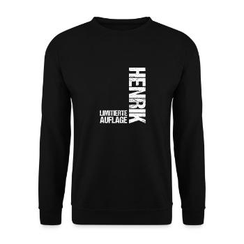 Henrik - Unisex Pullover - Schwarz - Vorne - Alina (178cm) & Michal (187cm)