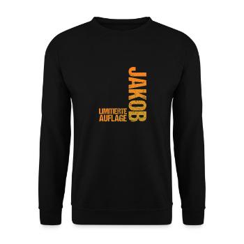 Jacob - Sweat-shirt Unisexe - noir - Devant - Alina (178cm) & Michal (187cm)