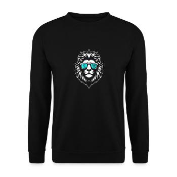 Löwe Klaus - Unisex Pullover - Schwarz - Vorne - Alina (178cm) & Michal (187cm)
