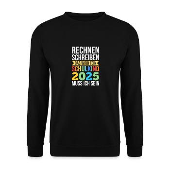 Kita Farewell First Grade School Enrollment 2025 - Unisex Sweatshirt - black - Front - Alina (178cm) & Michal (187cm)