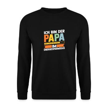 Père Équipe Papa - Sweat-shirt Unisexe - noir - Devant - Alina (178cm) & Michal (187cm)