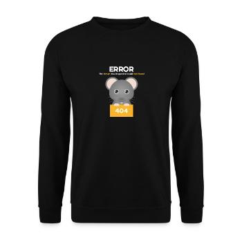 Error 404 Mouse - Unisex Sweatshirt - black - Front - Alina (178cm) & Michal (187cm)