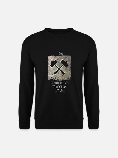 Steinmetz Steinbildhauer Spruch - Unisex Pullover - Schwarz