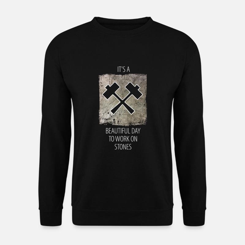 Steinmetz Steinbildhauer Spruch - Unisex Pullover - Schwarz