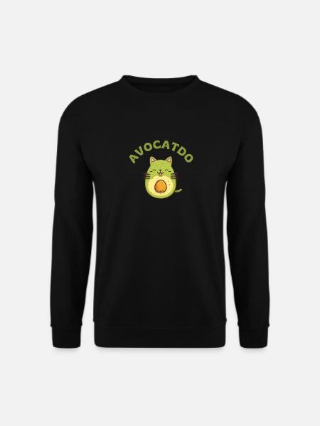 Avocado Katze - Avocatdo - Unisex Pullover - Schwarz