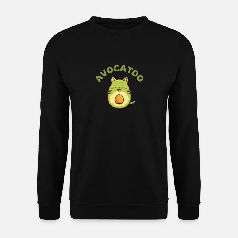 Avocado Katze - Avocatdo - Unisex Pullover - Schwarz