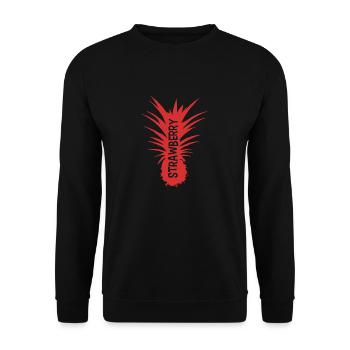ErdbeereAnanas red cut - Unisex Pullover - Schwarz - Vorne - Alina (178cm) & Michal (187cm)